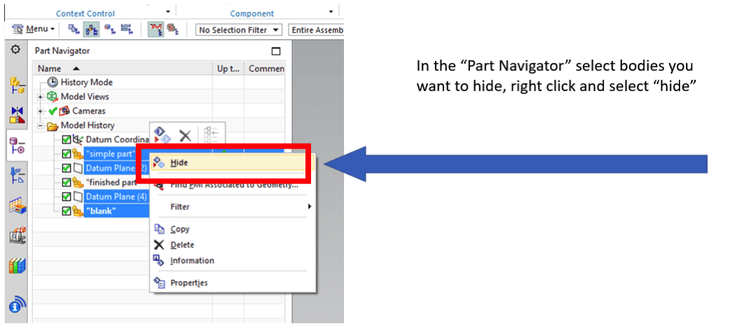 06 nx 12 assembly component visibility issue
