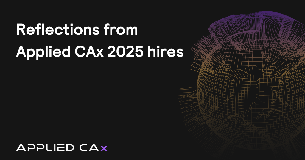 Reflections from Applied CAx 2025 hires  